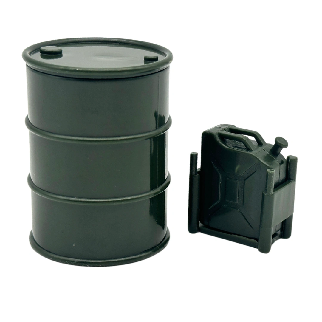 RC Crawler Fuel Tanks – 1/24 & 1/18 Scale Jerry Can & Oil Drum (Green)