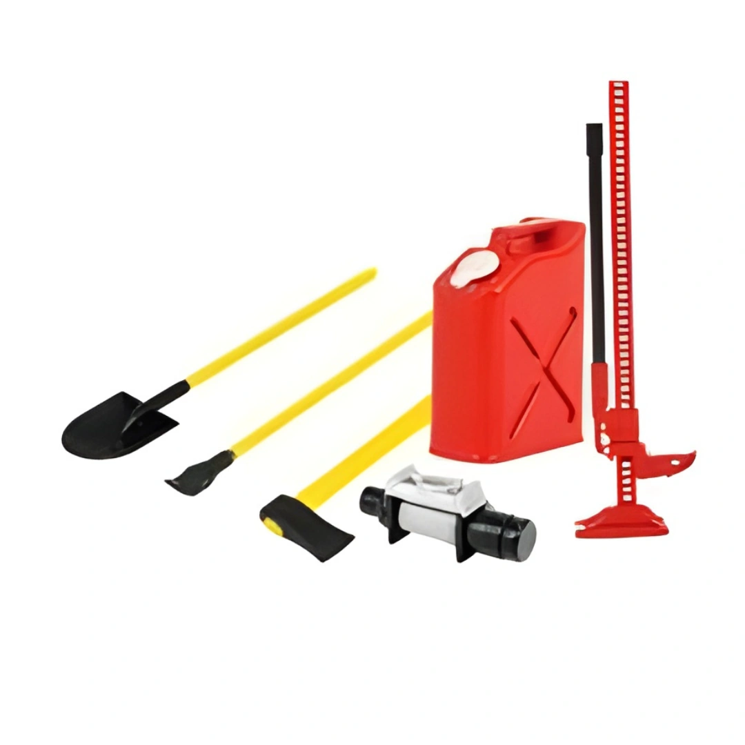 RC Crawler Tool Kit 6pcs – Lift Jack Rake Shovel Adventure Ready